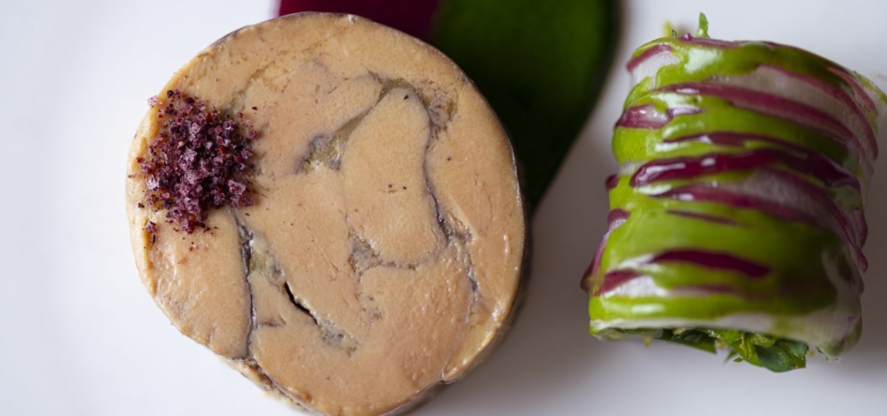 Foie gras marbré & sel au marc de raisins des vignes du jardin